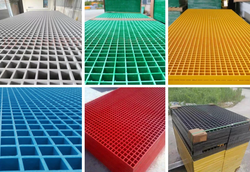 38*38mm Grid, 1.5&prime; &prime; Thick, Light Gray, Cheap FRP Molded Fiberglass Reinforced Plastic Grating