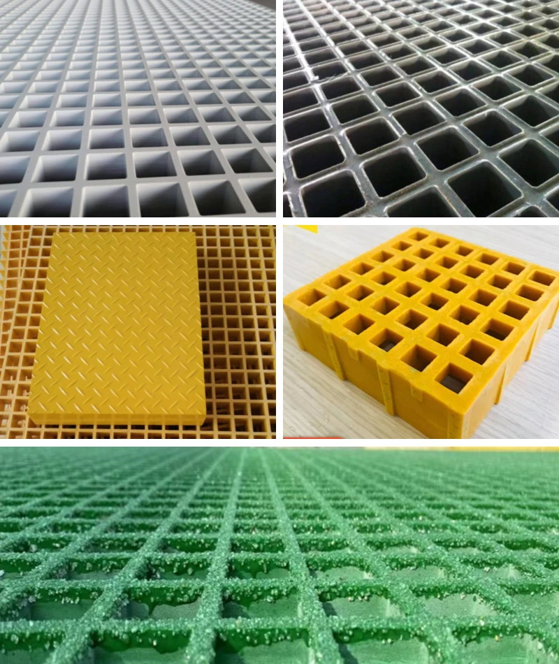 38*38mm Grid, 1.5&prime; &prime; Thick, Light Gray, Cheap FRP Molded Fiberglass Reinforced Plastic Grating