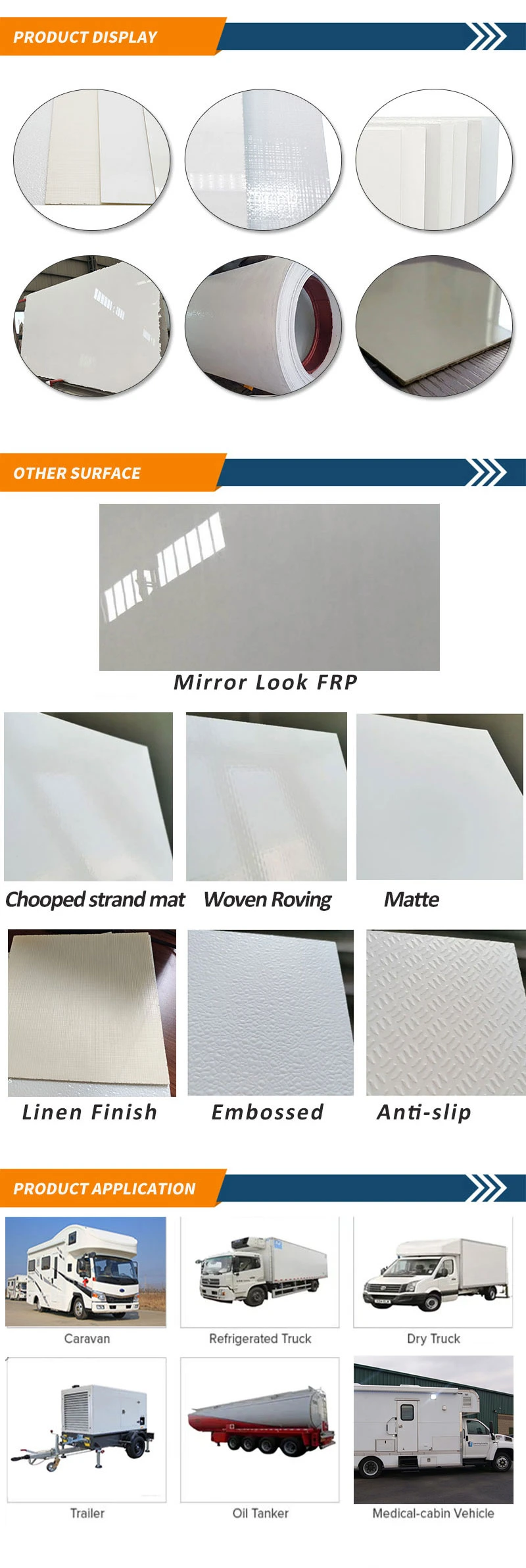 Anti-Aging Fibreglass Sheets Composite Panel