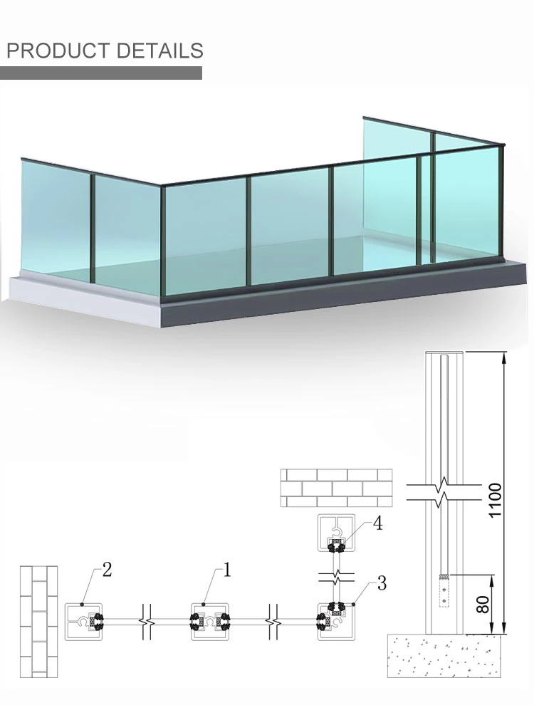 5+12A+5mm Low-E Glass Sliding Superhouse Aluminium Window Base Shoe System