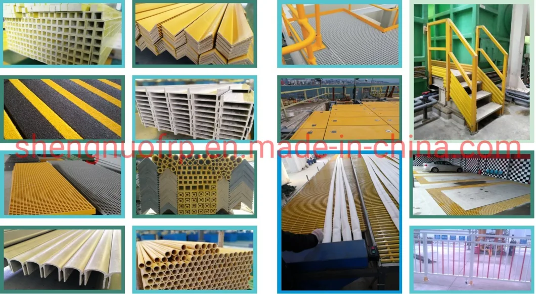 FRP/GRP Molded Grating System Stair Tread Operation Platform System