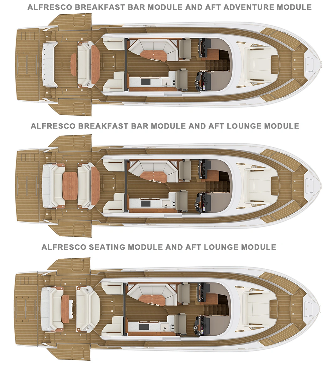 14m Fiberglass Yacht Double Deck for The Ultimate Yachting Experience with Outboard Engine