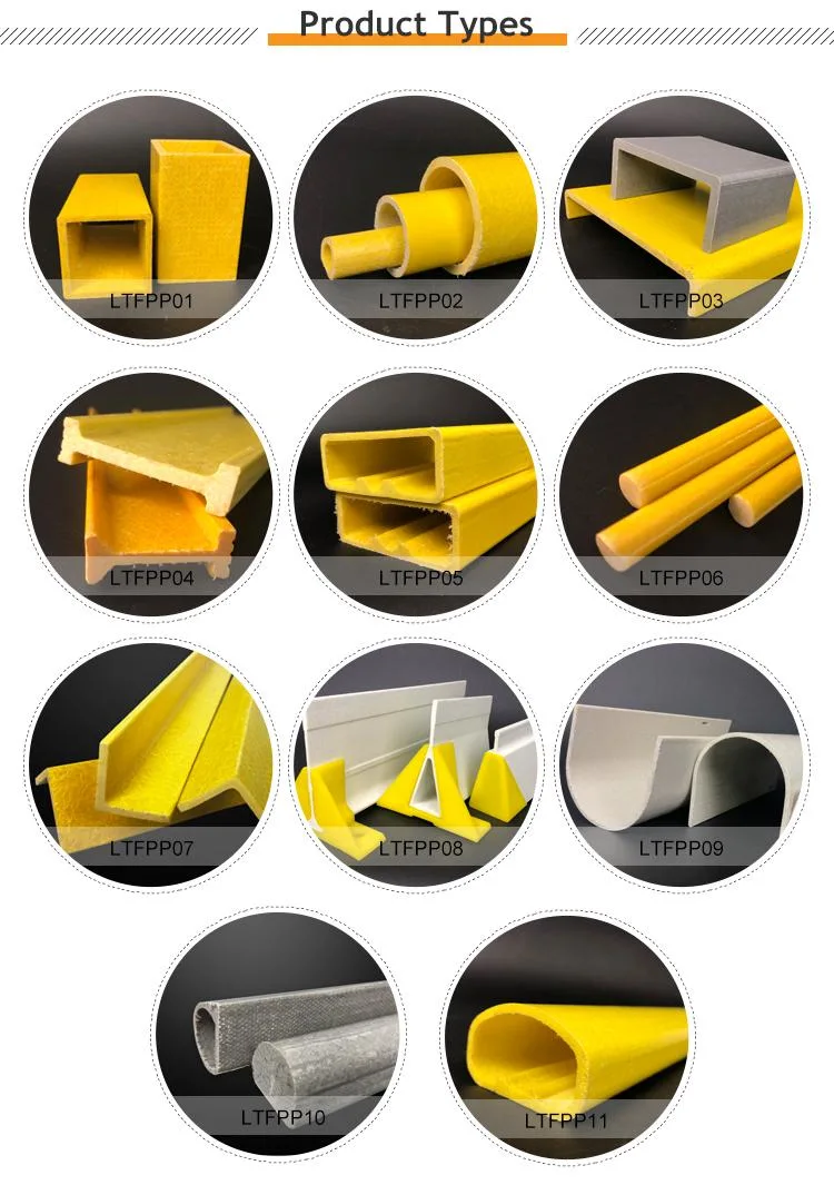 Profile FRP FRP Profile Colorful Fiberglass Pultruded Channel Profile FRP C Channel